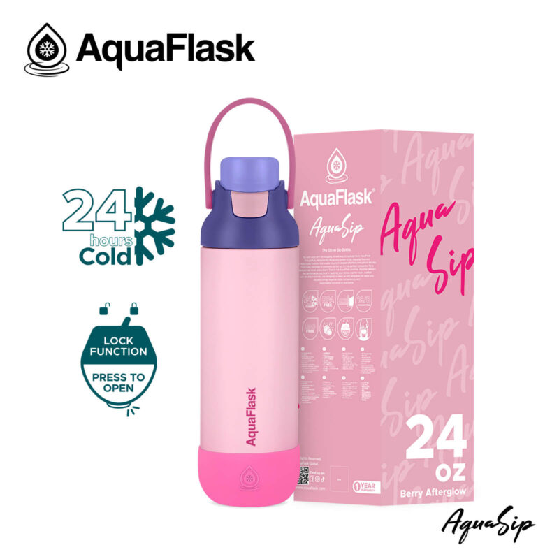 AquaFlask AquaSip Stainless Steel Water Bottle (24oz)